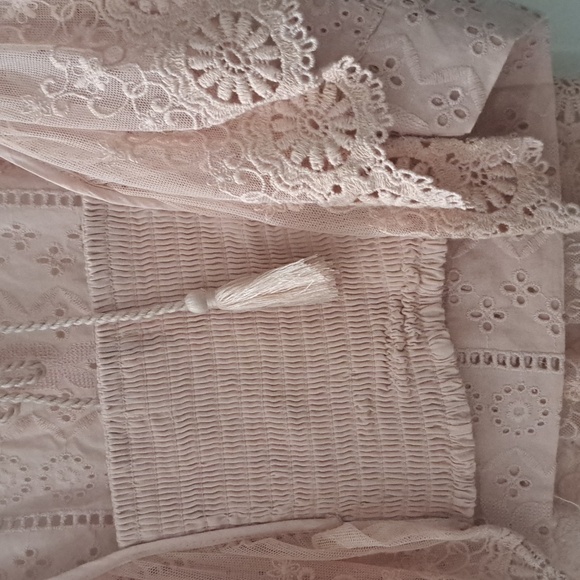 ALTAR 'D STATE BLUSH PINK LACE TOP SZ SMALL - Picture 6 of 12